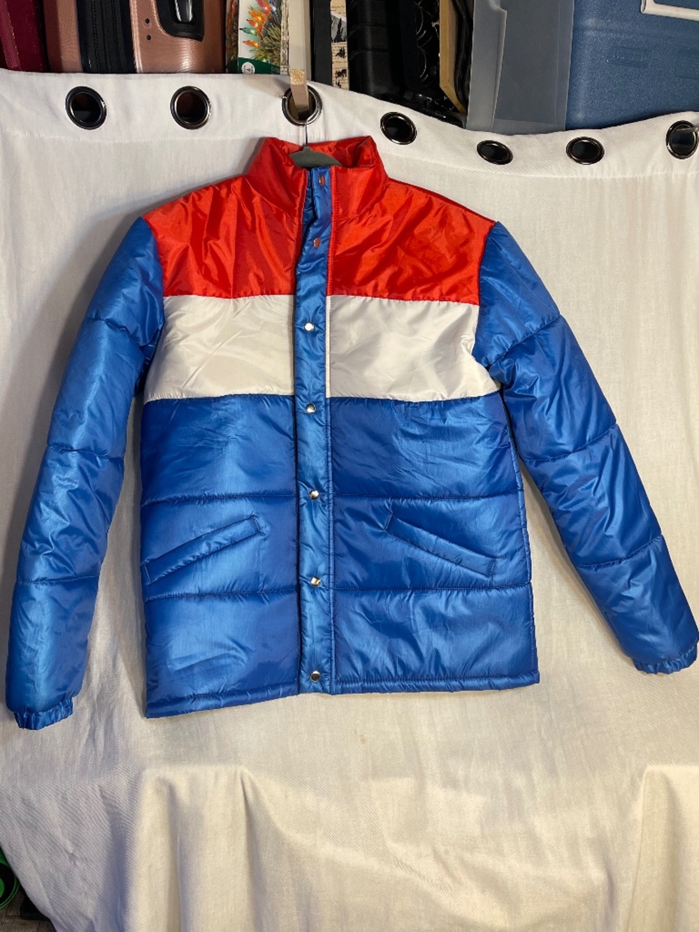 Vintage Puffer Stranger Things S04 Jim Hopper Blue Parachute Puffer Jacket